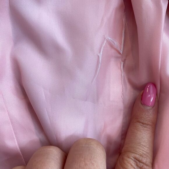 Le Suit Pastel Baby Pink‎ Blazer Womens Size 12 Double Button - Picture 5 of 5